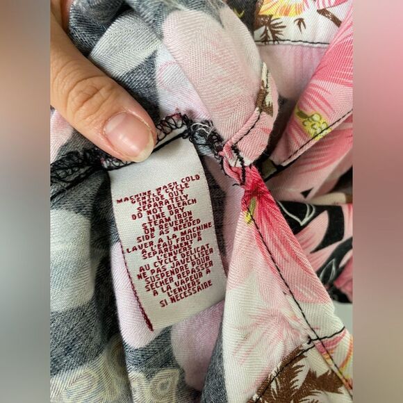 80s/ 90s Caribbean Joe Hawaiian Shirt with Coconut Buttons - Picture 9 of 10